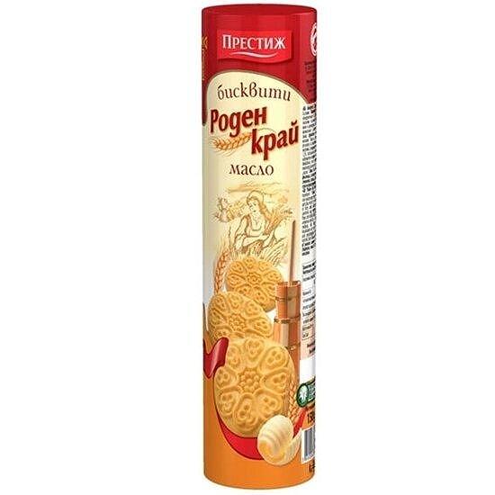 БИСКВИТИ РОДЕН КРАЙ 165 ГР.*36БР. С МАСЛО - ЦЕНА ЗА БР./COOKIES РОДЕН КРАЙ 165ГР. *36 БР. МАСЛО