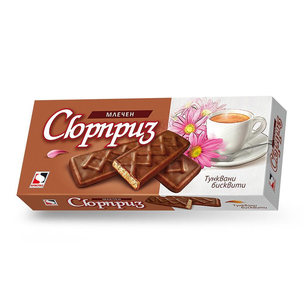 БИСКВИТИ СЮРПРИЗ 160ГР.*18БР./МЛЕЧЕН ЦЕНА ЗА БР.