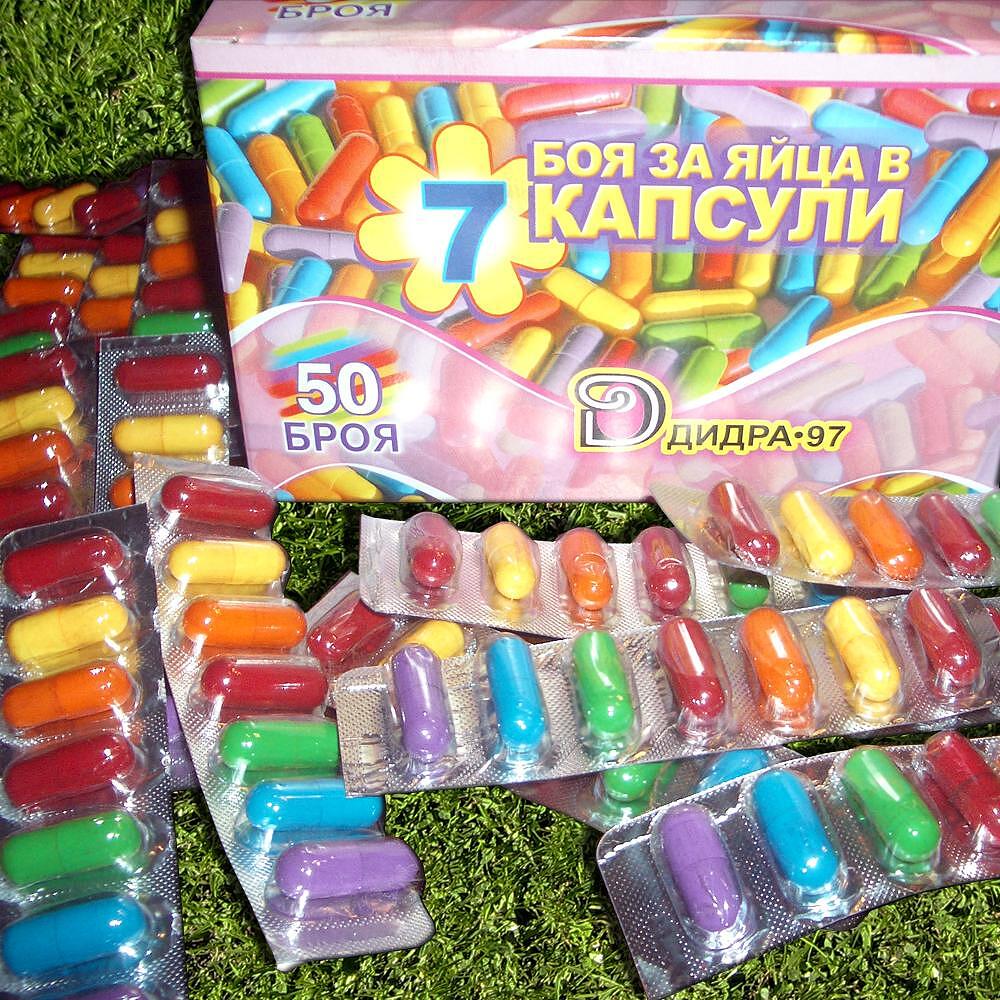 БОЯ ЗА ЯЙЦА КАПСУЛИ 7 ЦВЯТА 50 БР. ДИДРА - ЦЕНА ЗА БР.
