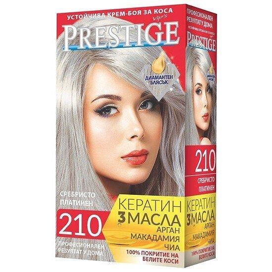 БОЯ ЗА КОСА PRESTIGE №210 *20 СРЕБРИСТО ПЛАТИНЕН - ЦЕНА ЗА БР.