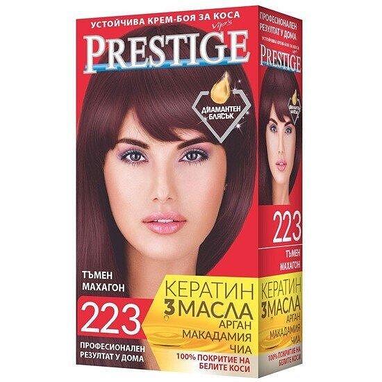 БОЯ ЗА КОСА PRESTIGE №223 *20 ТЪМЕН МАХАГОН - ЦЕНА ЗА БР.