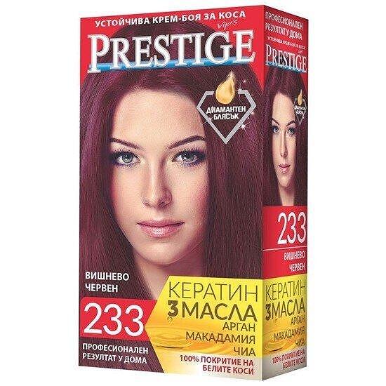БОЯ ЗА КОСА PRESTIGE №233 *20 ВИШНЕВО ЧЕРВЕН - ЦЕНА ЗА БР.