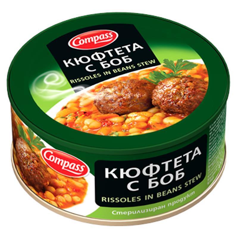 БОБ С КЮФТЕТА 300 ГР. КОМПАС - ЦЕНА БР.
