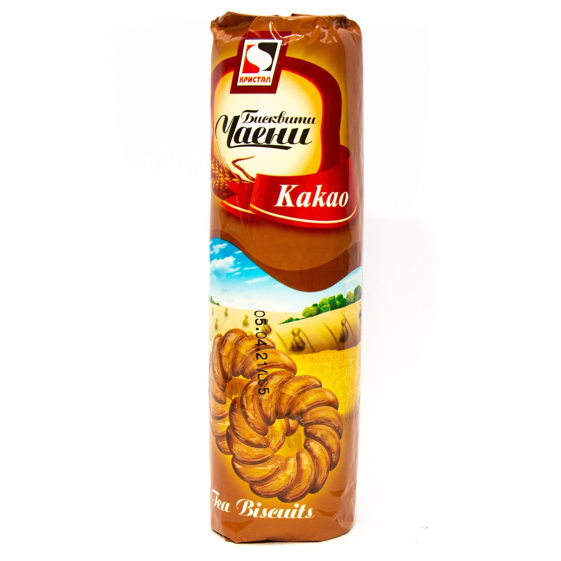 ЧАЕНИ БИСКВИТИ КРИСТАЛ 150*35/КАКАО