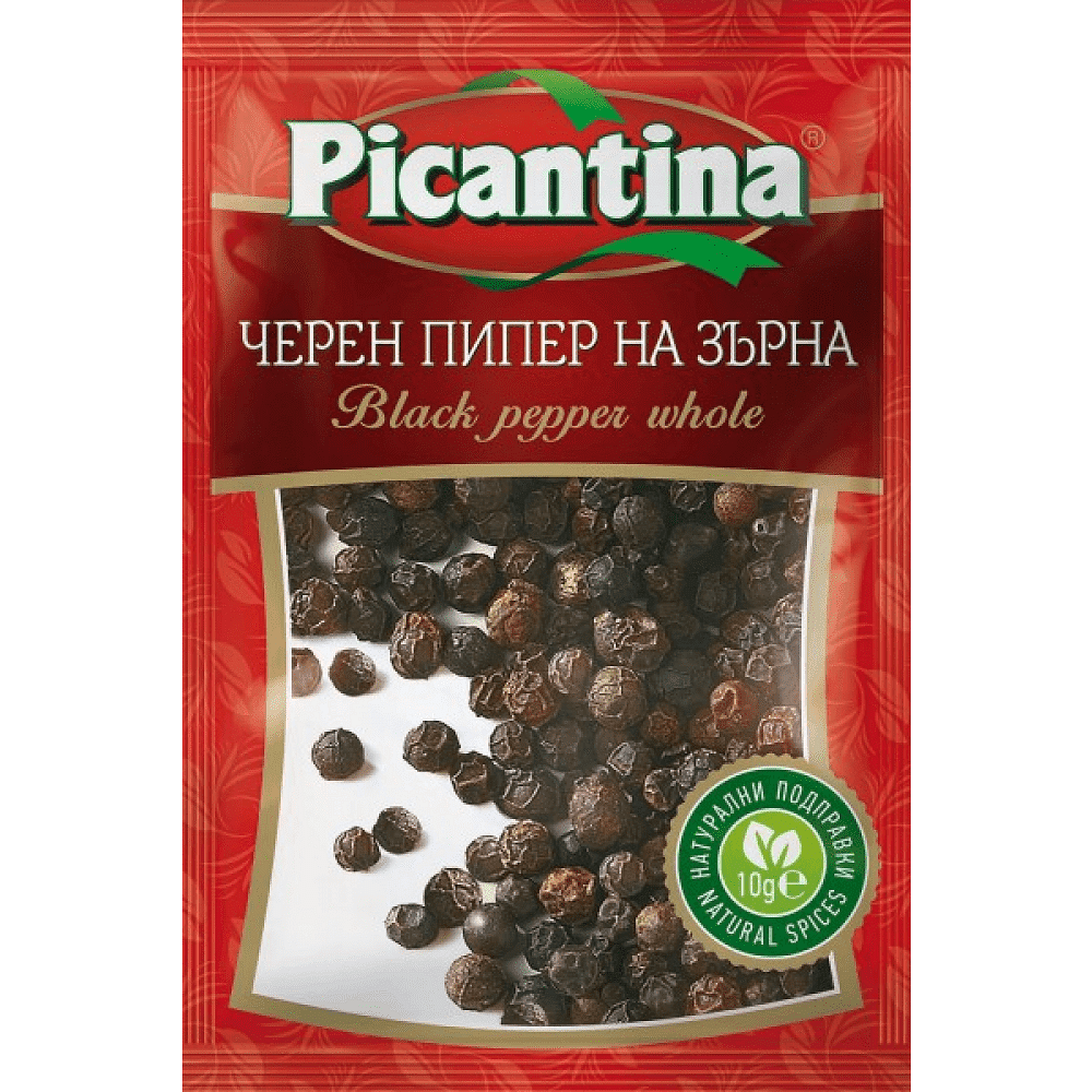 ЧЕРЕН ПИПЕР НА ЗЪРНА ПИКАНТИНА 10 ГР. *20 - ЦЕНА ЗА БР.
