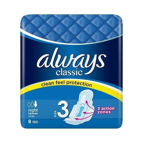 ДАМСКИ ПРЕВРЪЗКИ ALWAYS КЛАСИК НОЩНИ 8 БР.