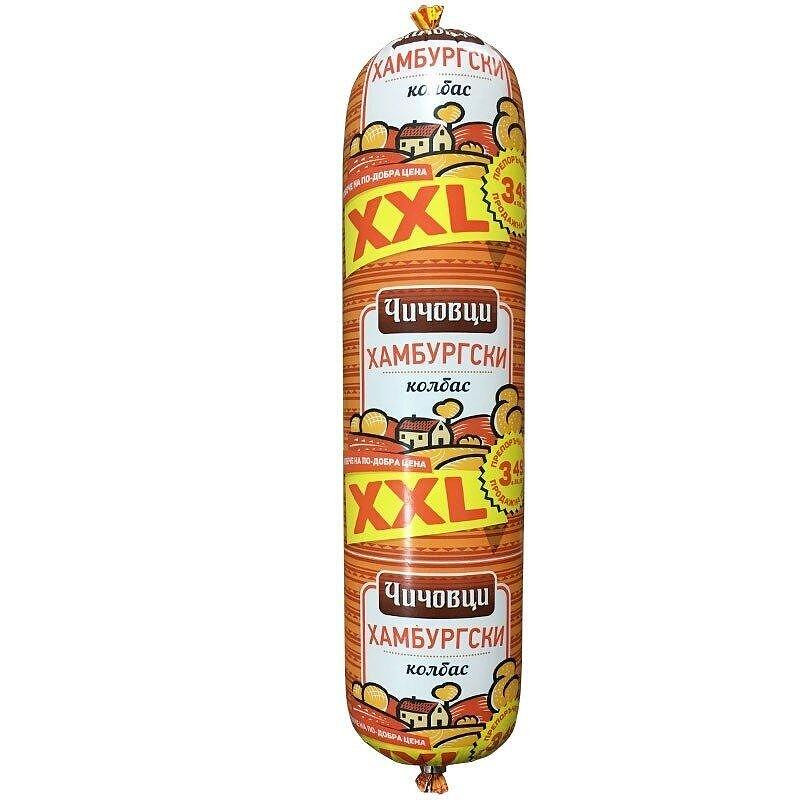 ХАМБУРГСКИ САЛАМ 800ГР.*6БР. XXL ЧИЧОВЦИ ЦЕНА ЗА БР