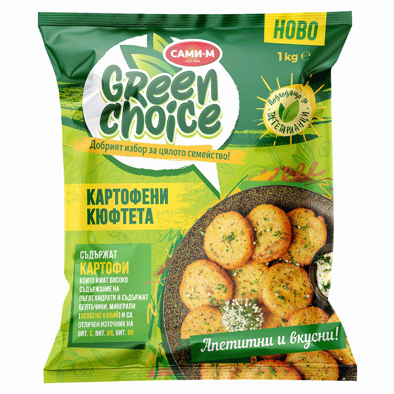 КАРТОФЕНИ КЮФТЕТА ГРИЙН ЧОЙС 1КГ.*12БР. САМИ-М