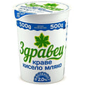 КИСЕЛО МЛЯКО 2% 500ГР ЗДРАВЕЦ*12