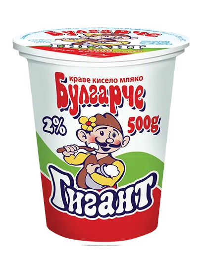 КИСЕЛО МЛЯКО БУЛГАРЧЕ 2% ГИГАНТ 500ГР