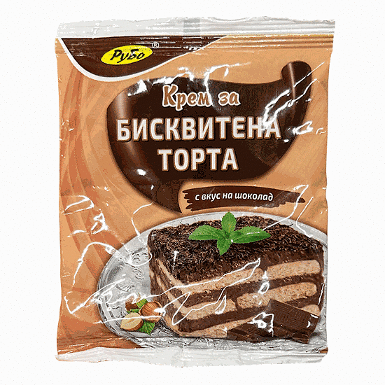КРЕМ ЗА БИСКВИТЕНА ТОРТА ШОКОЛАД 60ГР*10 БР РУБО