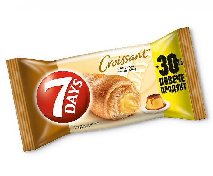 КРОАСАН 7 ДЕЙС СМАКИ 69 ГР.*20/ КАРАМЕЛ - ЦЕНА ЗА БР.