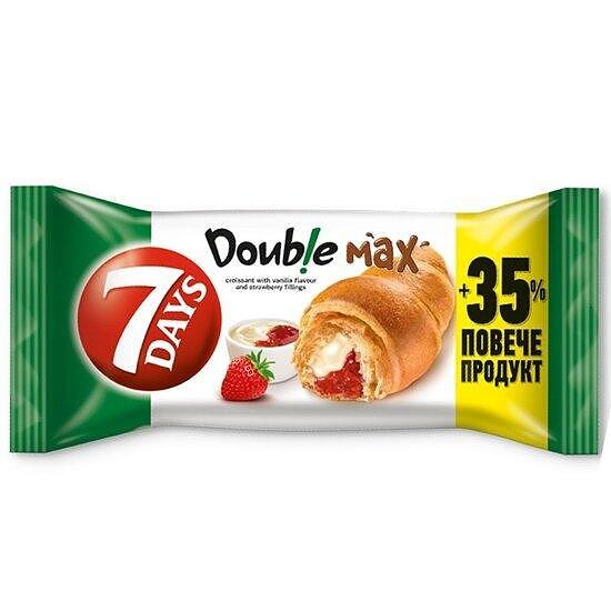 КРОАСАН 7ДЕЙС ДАБЪЛ 92ГР.*20БР. ВАНИЛИЯ+ЯГОДА 35% БЕЗПЛАТНО