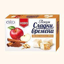 ЛОКУМ СЛ ВРЕМЕНА ЯБЪЛКА+КАНЕЛА+ОРЕХ 140ГР*54БР 33 ГО