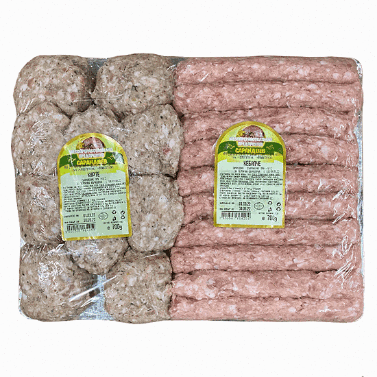 МИКС КЕБАПЧЕ / КЮФТЕ 10*60 ГР САРАНДИЕВ - ЦЕНА ЗА БР.