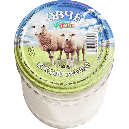 ОВЧЕ КИСЕЛО МЛЯКО 530ГР.*6БР. ФЕРМЕР - ЦЕНА ЗА БР./SHEEP YOGURT 530GR. * 6 БР. ФЕРМЕР - ЦЕНА ЗА БР.
