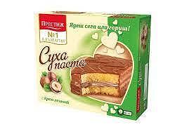 ПРЕСТИЖ СУХИ ПАСТИ 300 ГР.*12 / ЛЕШНИК - ЦЕНА ЗА БР./PRESTIGE TORTENSTÜCKE 300 GR.*12/HASELNUSS- PREIS FÜR EIN STCK.