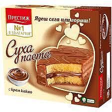 ПРЕСТИЖ СУХИ ПАСТИ 300ГР*12/КАКАО - ЦЕНА ЗА БР./PRESTIGE TORTENSTÜCKE 300 GR.*12/KAKAO- PREIS FÜR EIN STCK.