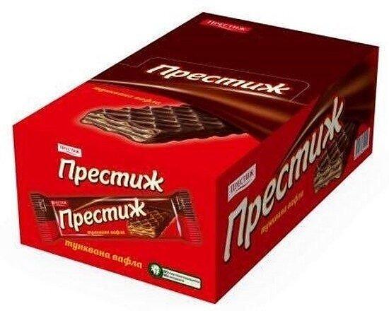 ВАФЛА ШОКОЛАД ПРЕСТИЖ ЧЕРНА 30 ГР. *30 БР. - ЦЕНА ЗА КУТИЯ/WAFFEL SCHOKOLADE PRESTIGE SCHWARZ 30GR. *30 SCHACHTEL