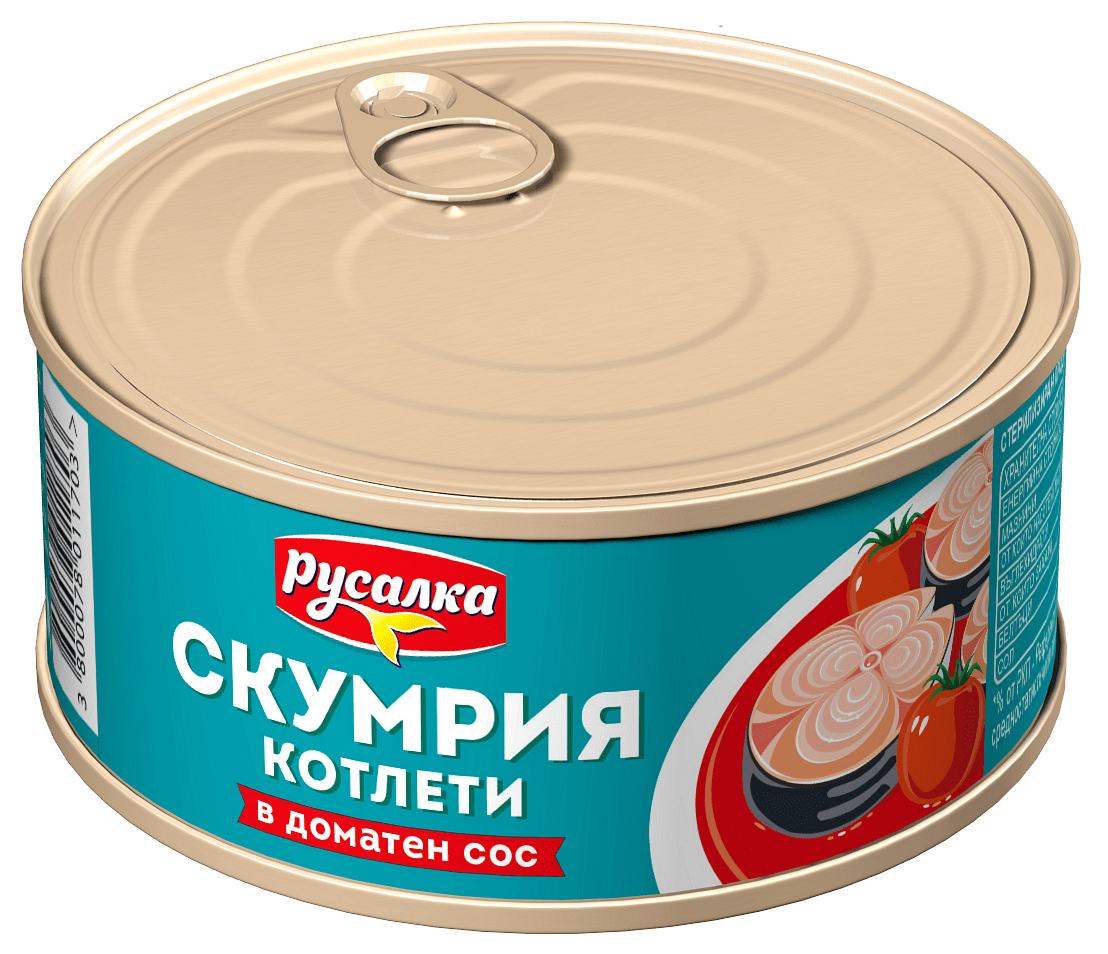 СКУМРИЯ РУСАЛКА КОТЛЕТИ 300ГР*12 БР. ДОМ СОС