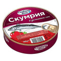 СКУМРИЯ СЛАВЯНА ФИШ В ДОМАТЕН СОС 160 ГР. *30 БР. - ЦЕНА ЗА БР.