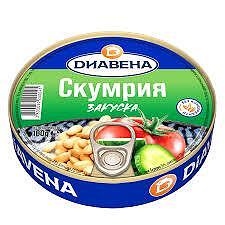 СКУМРИЯ ЗАКУСКА 160ГР ДИАВЕНА