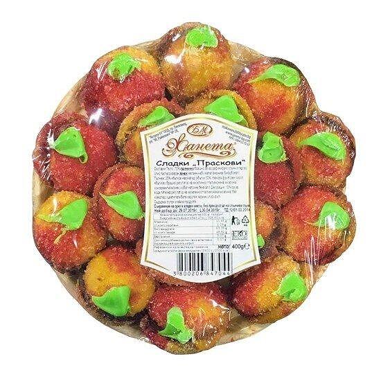 СЛАДКИ ПРАСКОВИ ЖАНЕТА 400ГР.*6БР.