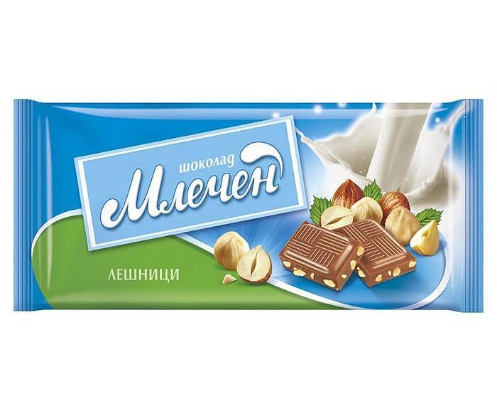 ШОКОЛАД МЛЕЧЕН С ЛЕШНИК 80 ГР.*24 БР.