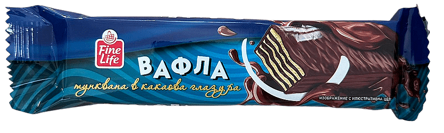ШОКОЛАДОВА ВАФЛА FINE LINE 56*50 ГР. - ЦЕНА ЗА БР.