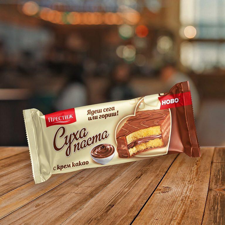 СУХА ПАСТА ПРЕСТИЖ КРЕМ КАКАО 30 ГР*20БР ЦЕНА ЗА БР./TORTENSTÜCK PRESTIJ KAKAOCREME 30GR*20STCK. PREIS FÜR EIN STCK.