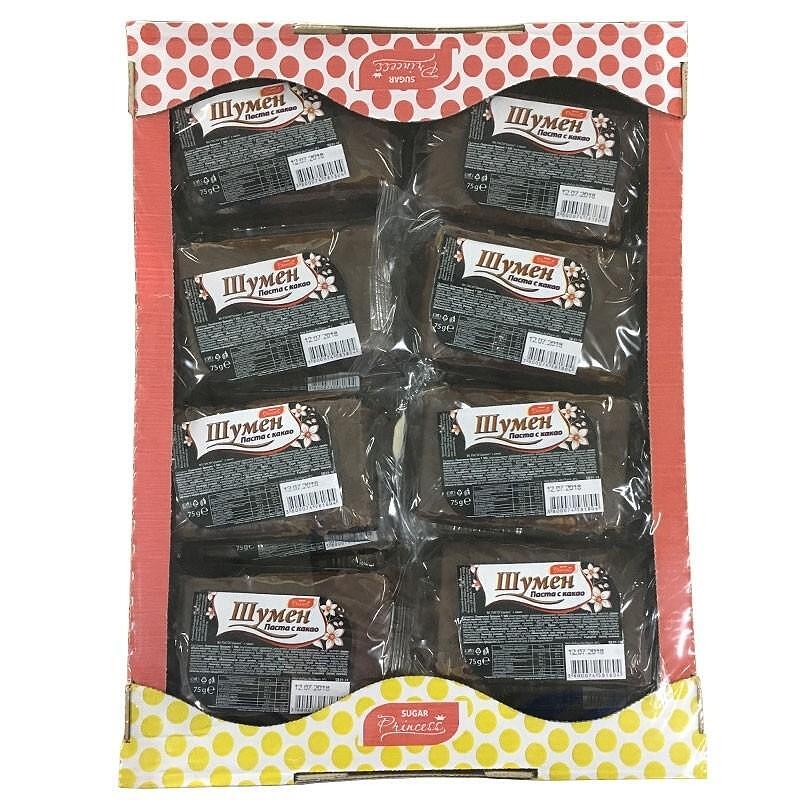СУХА ПАСТА ШУМЕН 75ГР.*16БР. КАКАО - ЦЕНА ЗА КУТИЯ/ TORTENSTÜCK SCHUMEN 75 GR.*16 KAKAO- PREIS FÜR EINE SCHACHTEL