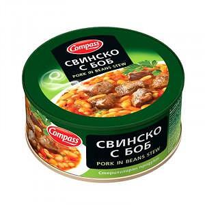 СВИНСКО С БОБ КОМПАС 300 ГР. - ЦЕНА ЗА БР.