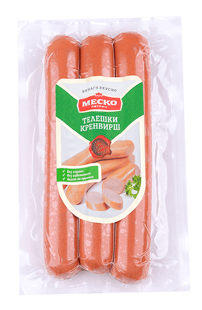 ТЕЛЕШКИ КРЕНВИРШИ 200 ГР. ВАКУУМ - ЦЕНА ЗА БР. - МЕСКО