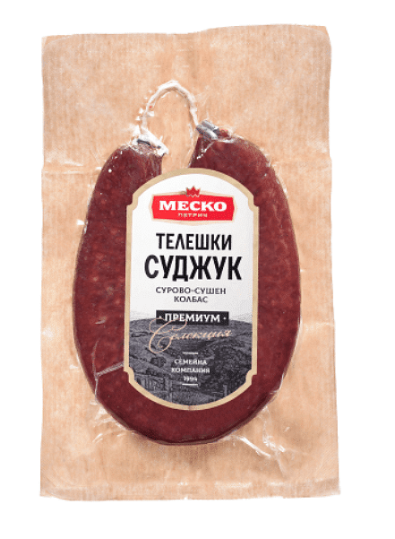 ТЕЛЕШКИ СУДЖУК 160 ГР. ВАКУУМ - ЦЕНА ЗА БР. - МЕСКО