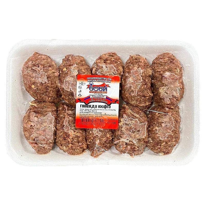 ТЕЛЕШКО КЮФТЕ 60ГР*10 БОБИ - ЦЕНА ЗА ТАРЕЛКА
