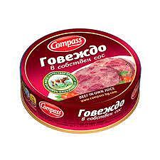 ТЕЛЕШКО МЕСО КОМПАС 180ГР В СОБСТВЕН СОС