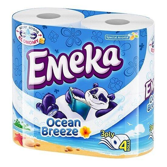 ТОАЛЕТНА ХАРТИЯ ЕМЕКА 4 БР. OCEAN BREEZE СИНЯ - ЦЕНА ЗА БР.