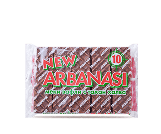 ВАФЛА ШОКОЛАД МЕКА АРБАНАСИ ТАХАН 10-КА 265ГР*30 ПАКЕТ/WAFFEL SHOKOLADE WEICH ARBANASI TAHAN 10STCK. 265GR.*30 PACKUNG