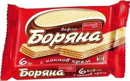 ВАФЛИ БОРЯНА КАКАО 6-ЦА 130ГР*24БР - ЦЕНА ЗА БР.