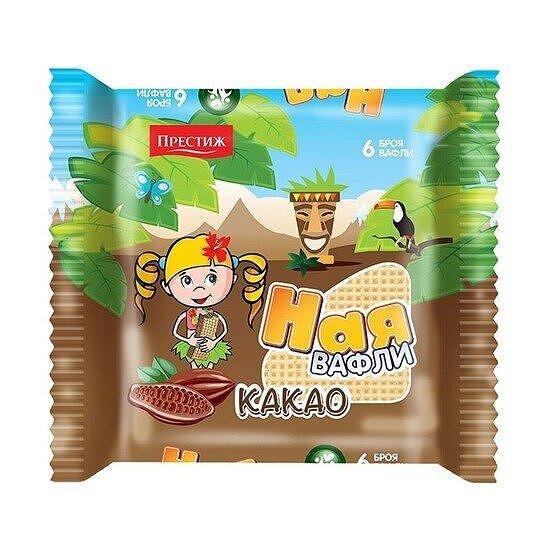 ВАФЛИ НАЯ 6-ЦА 140ГР.*48 БР. КАКАО/WAFFELN NAYA 6STCK.140GR.*48 STCK. KAKAO