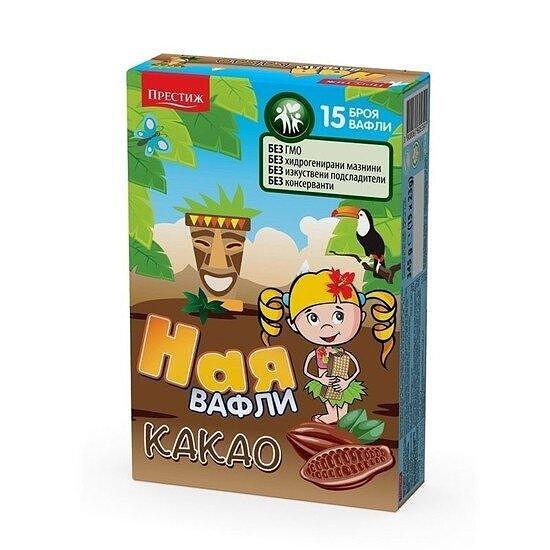 ВАФЛИ НАЯ КУТИЯ 321 ГР. *24 БР. КАКАО - ЦЕНА ЗА КУТИЯ/WAFFLES NAYA BOX COCOA 321GR.